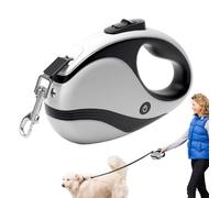 Laisse rétractable pour chien, outil de promenade sûr pour chiot, animal domestique avec lampe de poche 5 x 12 x 18 cm, poignée ergonomique antidérapante pour promener à tout moment ou endroit