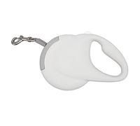 Laisse Rétractable pour Chien, Résistante avec Rotation Libre 360 Degrés, Poignée Antidérapante Confortable - Sécurisée, Durable, Facile à Utiliser pour Promenade (Gris Blanc)