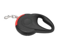 Laisse rétractable pour Chien, Ruban télescopique Automatique pour Tracteur, Ruban réfléchissant en Nylon Solide avec poignée antidérapante, sans enchevêtrement, Frein à Une Main, (Noir Rouge)
