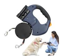 Laisse rétractable pour chien, sangle anti-nœuds, système de verrouillage de frein avec une poignée confortable, un câble en nylon résistant avec éducation des liquides pour les petits, MOY