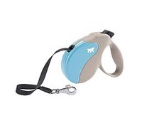 Laisse rétractable pour chiens AMIGO TAPE MEDIUM, sangle rétractable, 5 mètres, max 25 kg, Bleu