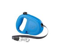 Laisse Rétractable pour Chiens de Taille Moyenne FLIPPY ONE TAPE M, Sangle extensible 5 m, max 25 kg, Bleu Bleu