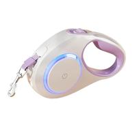 Laisse rétractable pour chiens - Laisse pour chien de 4 m | Corde de traction télescopique automatique LED | Laisse pour chiens de dressage en plein air avec poignée antidérapante avec bloc