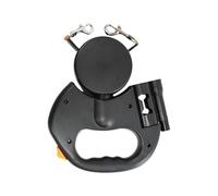 Laisse rétractable pour deux chiens : corde réfléchissante ergonomique pour animaux de compagnie pour plus de sécurité et de confort | Design de démêlage à 360°, laisse en nylon résistant pour marcher