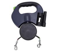 Laisse rétractable pour Double Chien, Corde en Nylon résistante à l'étirement Automatique, Laisse de Marche pour 2 Chiens (Bleue)