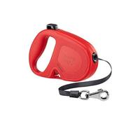 Laisse Rétractable pour Grands Chiens FLIPPY ONE TAPE L, Sangle extensible 5 m, max 50 kg, Rouge Rouge
