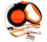 Laisse Rétractable Réfléchissante Pour Chien, Avec Un Bouton Verrouillage, Ne S'emmêle Pas, Jusqu'à 30 Kg, Pour Petits Et Grands Chiens, Accessoires Pour Laisse Chien ( Color : Orange , Size : 5m )