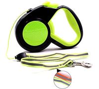 Laisse Rétractable Réfléchissante Pour Chien, Avec Un Bouton Verrouillage, Ne S'emmêle Pas, Jusqu'à 30 Kg, Pour Petits Et Grands Chiens, Accessoires Pour Laisse Chien ( Color : Green , Size : 8m )