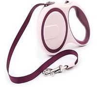 Laisse rétractable Robuste à 360 ° de 3,5 m avec Un Seul Bouton de Rupture et de Verrouillage pour Chiens de Petite, Moyenne et Grande Taille(Purple,3m)