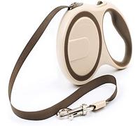 Laisse rétractable Robuste à 360 ° de 3,5 m avec Un Seul Bouton de Rupture et de Verrouillage pour Chiens de Petite, Moyenne et Grande Taille(Brown,5m)