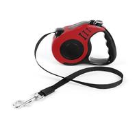 Laisse rétractable robuste anti-nœuds pour chien et chat de petite et moyenne taille - Avec verrou à une main - Poignée ergonomique antidérapante - Ruban en nylon durable pour promenades quotidiennes
