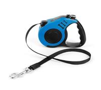 Laisse rétractable robuste anti-nœuds pour chien et chat de petite et moyenne taille - Avec verrou à une main - Poignée ergonomique antidérapante - Ruban en nylon durable pour promenades quotidiennes
