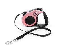 Laisse rétractable robuste pour chien - 3/5 m - Sans nœuds - Avec verrouillage à une main - Poignée ergonomique antidérapante - Pour chiens et chats de petite/moyenne taille - Sangle en nylon durable