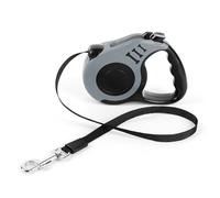 Laisse rétractable robuste pour chien - 3/5 m - Sans nœuds - Avec verrouillage à une main - Poignée ergonomique antidérapante - Pour chiens et chats de petite/moyenne taille - Sangle en nylon durable