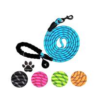 Laisse Robuste pour Chien, 3 m/2 m, Convient pour Les Chiens de Taille Moyenne et Grande, avec poignées Confortables et Lignes réfléchissantes Plus évidentes (Bleu, 3M)