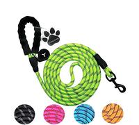 Laisse Robuste pour Chien, 3 m/2 m, Convient pour Les Chiens de Taille Moyenne et Grande, avec poignées Confortables et Lignes réfléchissantes Plus évidentes (Vert, 2M)