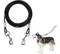 Laisse robuste pour chien résistante à la mastication Conception à double crochet 3m laisse en métal fabriquée