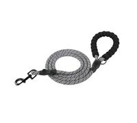 Laisse ronde réfléchissante en nylon pour promener le chien - Sans étranglement - Blanc - 180 cm