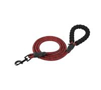 Laisse ronde réfléchissante en nylon pour promener le chien sans étranglement (rouge, 120 cm)