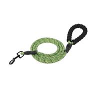 Laisse ronde réfléchissante en nylon pour promener le chien - Sans étranglement - Vert - 150 cm