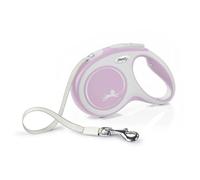 Flexi Laisse rétractable New Comfort M 5 m Rose pour chiens jusqu'à 25 kg