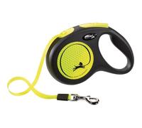 Laisse sangle - TRIXIE - 209321 - 5 m - Jaune fluo - Enrouleur - Résistante