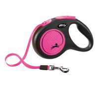 Flexi Laisse Classic M sangle 5m jusqu'à 25kg rose fluo