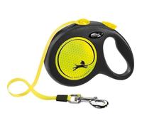 Laisse sangle TRIXIE flexi New NEON - Taille L - 5m - Jaune fluo