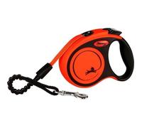 Flexi, Laisse Modèle Xtreme, Résiste aux Charges intensives exercées sur la Sangle, Sangle extrêmement résistante aux morsures, Poignée Souple réglable, Made in Germany, Orange, XS - 3m