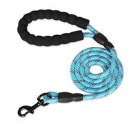Laisse solide pour chiens avec poignée souple - Laisse renforcée pour chiens de petite, moyenne et grande taille - Bleu - 1 cm - 200 cm