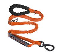 Laisse tactique robuste pour chien, 1,2 à 1,5 m, élastique absorbant les chocs avec 2 poignées rembourrées et ceinture de sécurité de voiture pour chiens de taille moyenne et grande