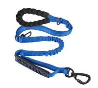 Laisse tactique robuste pour chien, 1,2 à 1,5 m, élastique absorbant les chocs avec 2 poignées rembourrées et ceinture de sécurité de voiture pour chiens de taille moyenne et grande