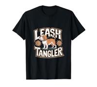 Laisse Tangler - Promeneur de Chien T-Shirt Graphique avec Valeur, Homme, Noir, M