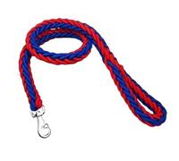 Laisse tissée épaisse à huit brins pour chien de grande taille (rouge/bleu, XL)