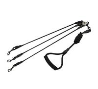 Laisse triple en nylon pour chien - Laisses résistantes avec double poignée pour petites et grandes races(noir, L)