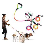 Laisse Triple pour Chien, 3 en 1 Amovible et Réglable, 75 Pouces Double Laisse pour Chien-enchevêtrement Idéale pour Promenade et Randonnée avec Un, Deux ou Trois Chiens