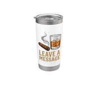 Laisser un message Cigar Bourbon I'll Be In The Backyard Funny Gobelet isotherme en acier inoxydable double paroi
