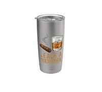Laisser un message Cigar Bourbon I'll Be In The Backyard Funny Gobelet isotherme en acier inoxydable double paroi