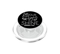 Laissez Briller Votre lumière - Matthieu 5:16 Design Floral PopSockets PopGrip pour MagSafe