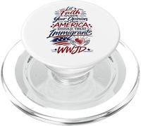 Laissez la Foi Guider Votre Immigration View WWJD PopSockets PopGrip pour MagSafe