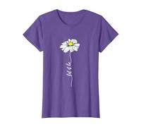 Laissez-Le être Marguerite T-Shirt, Femme, Violet Chiné, XL