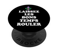 Laissez Les Bon Temps Rouler Mardi Gras Costume De Fleur Lis PopSockets PopGrip Adhésif