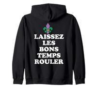Laissez Les Bon Temps Rouler Mardi Gras Costume De Fleur Lis Sweat à Capuche