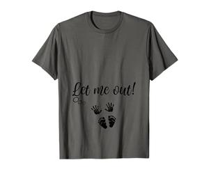 Laissez-moi sortir, pieds de bébé et empreintes de mains de bébé, mamans enceintes T-Shirt