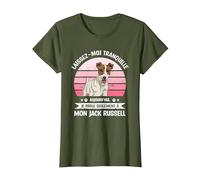 Laissez-Moi Tranquille Jack Russell Jack Russells T-Shirt, Femme, Olive, S