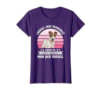 Laissez-Moi Tranquille Jack Russell Jack Russells T-Shirt, Femme, Violet, L