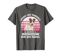 Laissez-Moi Tranquille Jack Russell Jack Russells T-Shirt, Homme, Asphalte, 4XL