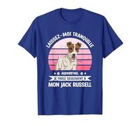 Laissez-Moi Tranquille Jack Russell Jack Russells T-Shirt, Homme, Bleu Royal, M