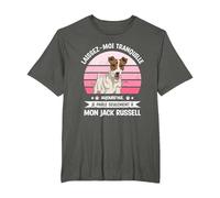 Laissez-Moi Tranquille Jack Russell Jack Russells T-Shirt, Homme Grandes Tailles, Asphalte, 3X Tall