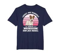 Laissez-Moi Tranquille Jack Russell Jack Russells T-Shirt, Homme Grandes Tailles, Bleu Marine, 5X Tall